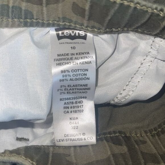Levis boys Jogger Pants Camo Print Size 10 Elastic Waist Cotton Blend - Picture 4 of 7